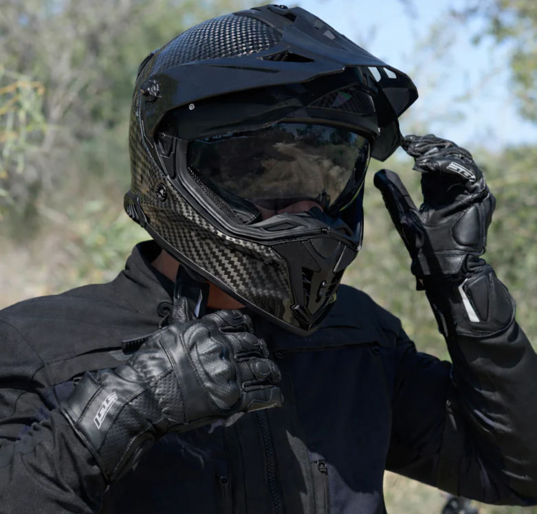 SGI Realm Carbon Fibre 9K Adventure Motorcycle Helmet