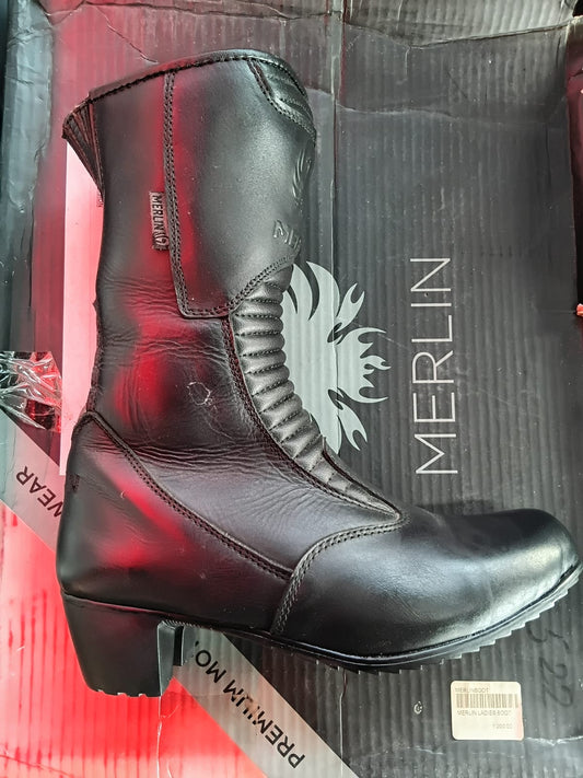 Merlin Ladies Leather Motorcycle Boots