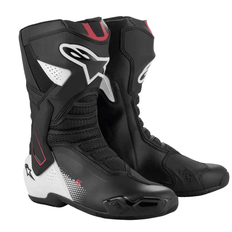 ALPINESTARS SMX-6 V3 BOOTS BLACK/WHITE/RED GRAPHIC