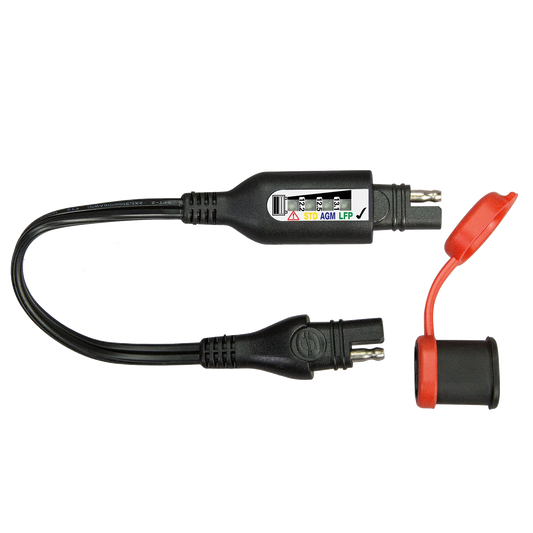 OPTIMATE Charging cable with status indicator for 12V lead batteries