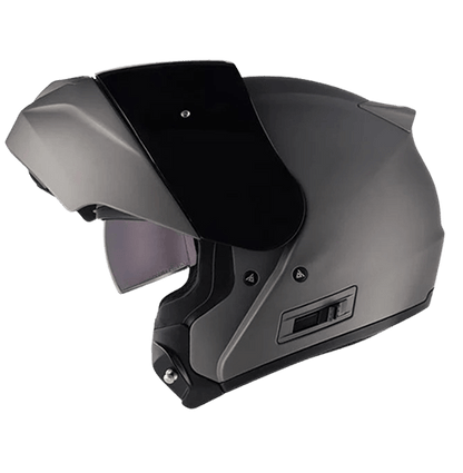 SGI Fusion 2.0 Matt Metallic Charcoal Flip Up Motorcycle Helmet