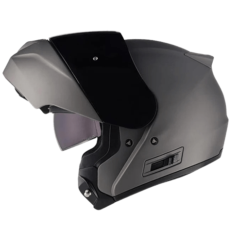 SGI Fusion 2.0 Matt Metallic Charcoal Flip Up Motorcycle Helmet