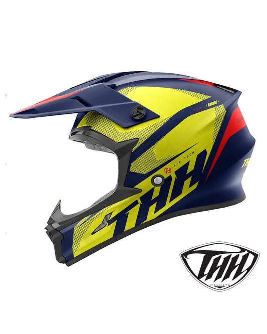 THH 710X MX Helmet Airtech-Blue/Yellow